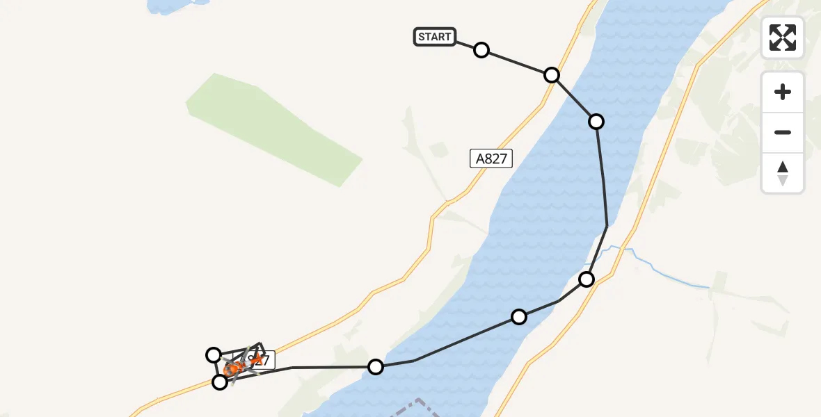 Flight route Coastguard Helicopter Milton - Lawers, 23 May 2026, 20:03