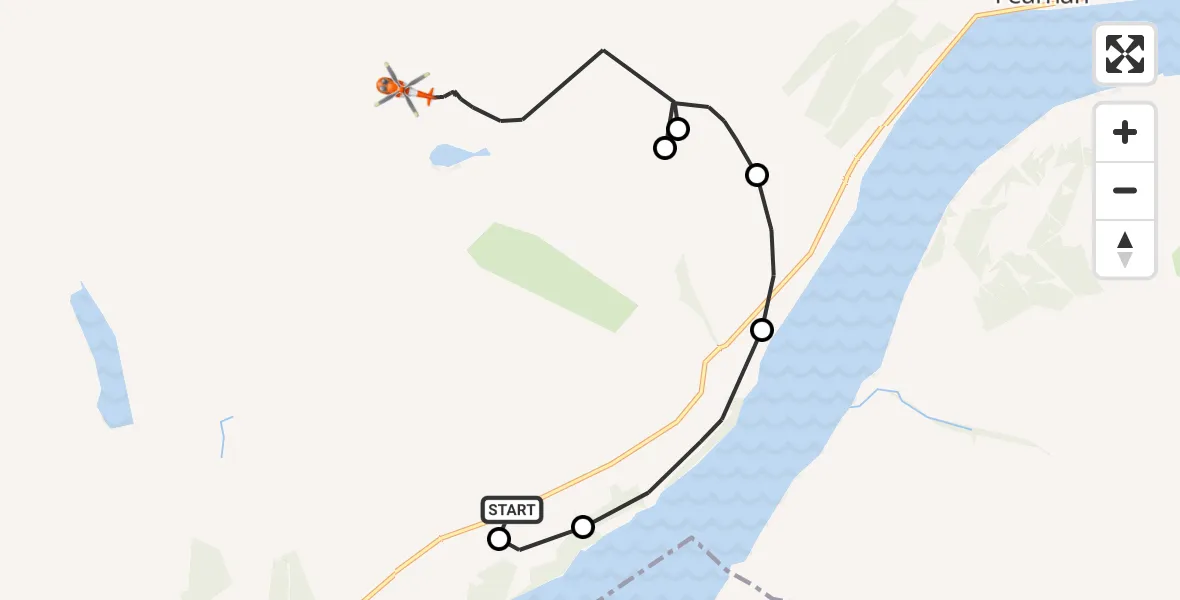 Flight route Coastguard Helicopter Lawers - Perth and Kinross, 23 May 2026, 20:14