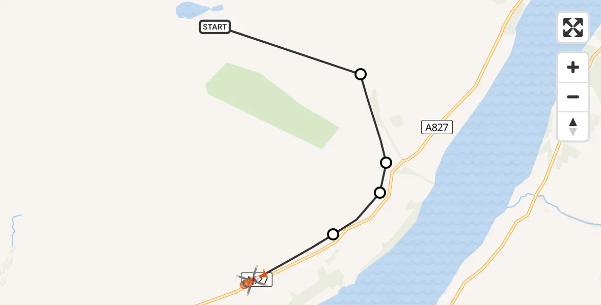 Flight route Coastguard Helicopter Perth and Kinross - Lawers, 23 May 2026, 20:55