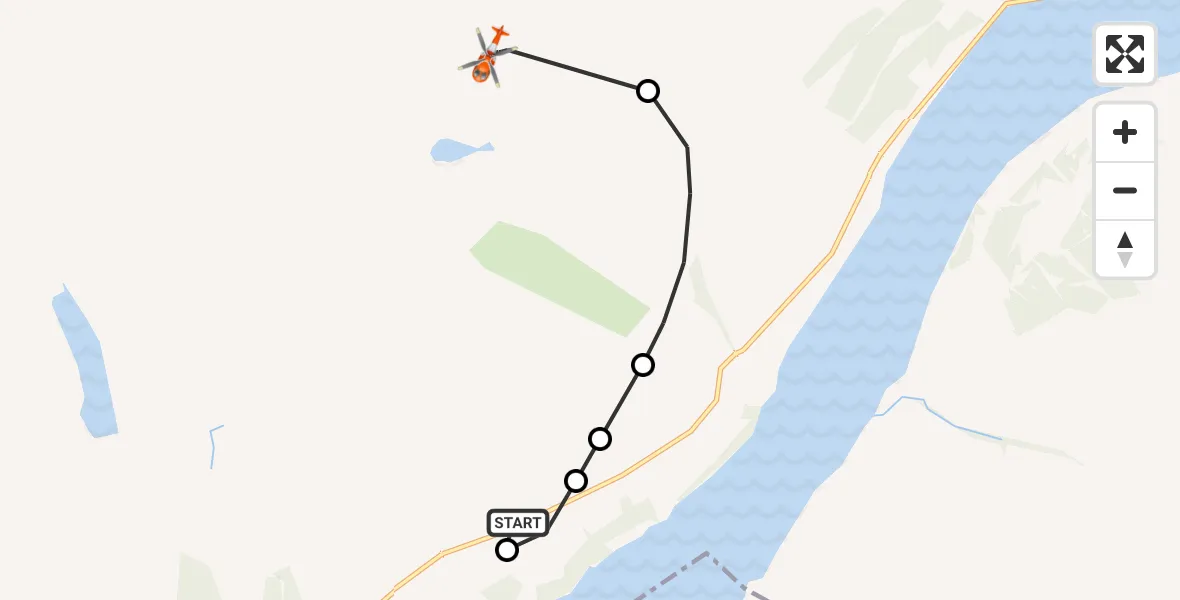 Flight route Coastguard Helicopter Lawers - Perth and Kinross, 23 May 2026, 21:04