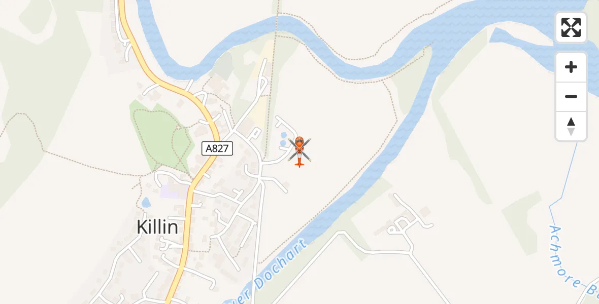 Flight route Coastguard Helicopter Killin - Killin, 23 May 2026, 21:24