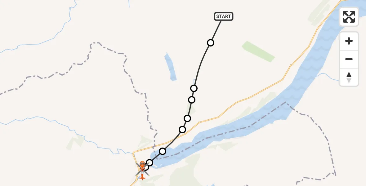 Flight route Coastguard Helicopter Creag Roro - Killin, 23 May 2026, 22:49
