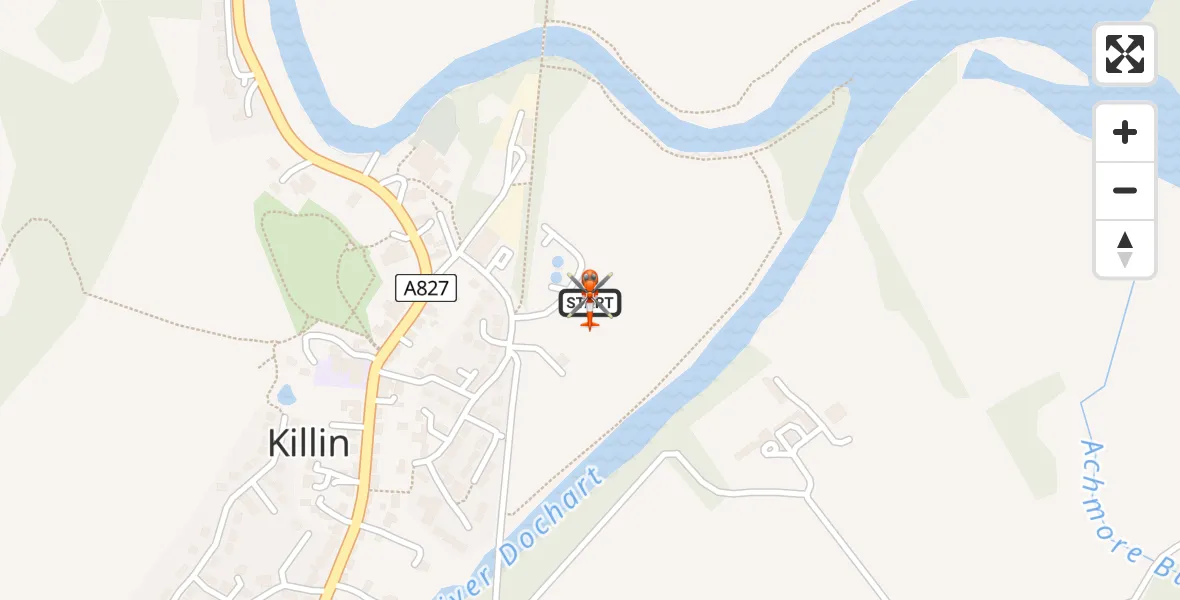 Flight route Coastguard Helicopter Killin - Killin, 23 May 2026, 22:57