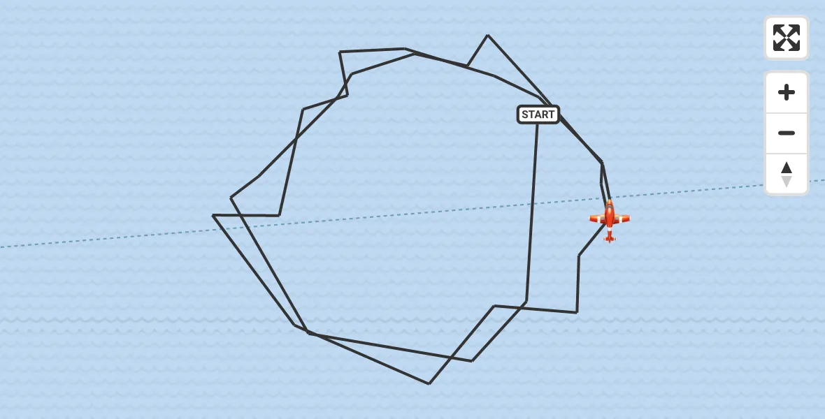 Flight route Coastguard Drone English Channel - English Channel, 24 May 2026, 02:53