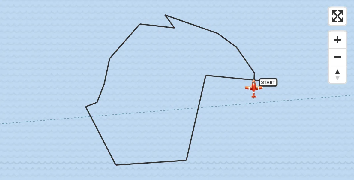 Flight route Coastguard Drone English Channel - English Channel, 24 May 2026, 03:50