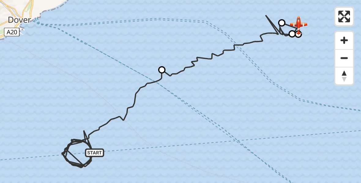 Flight route Coastguard Drone English Channel - Noordzee, 24 May 2026, 03:55