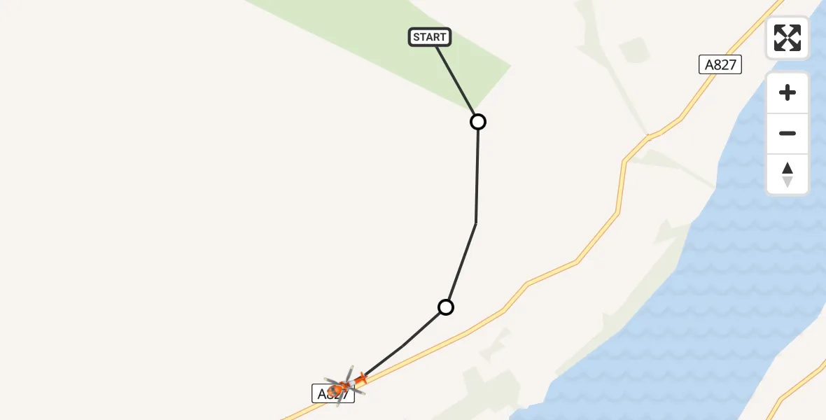 Flight route Coastguard Helicopter Perth and Kinross - Lawers, 24 May 2026, 10:18