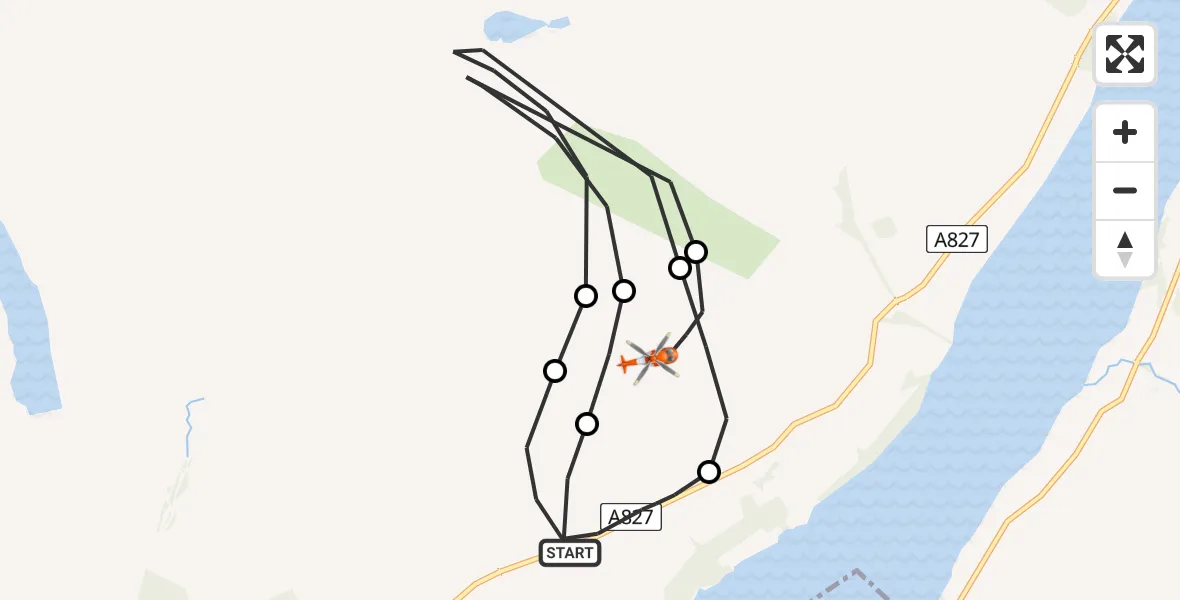 Flight route Coastguard Helicopter Carie - Craggantoul, 24 May 2026, 10:32