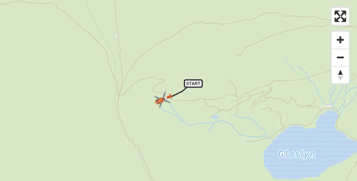 Flight route Coastguard Helicopter Beddgelert - Beddgelert, 24 May 2026, 13:47