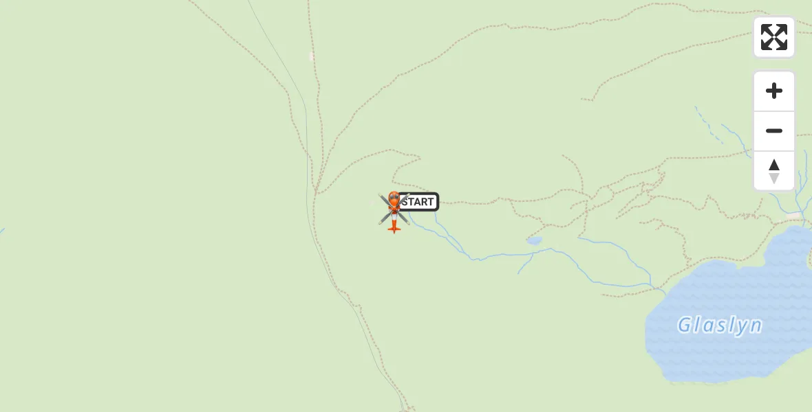 Flight route Coastguard Helicopter Beddgelert - Beddgelert, 24 May 2026, 13:51