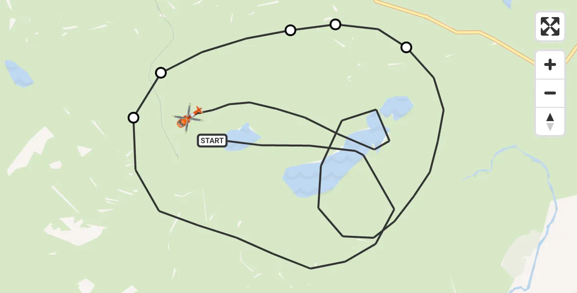 Flight route Coastguard Helicopter Beddgelert - Beddgelert, 24 May 2026, 13:59