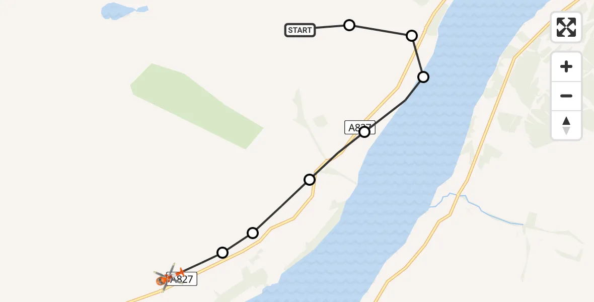 Flight route Coastguard Helicopter Milton - Lawers, 24 May 2026, 14:21