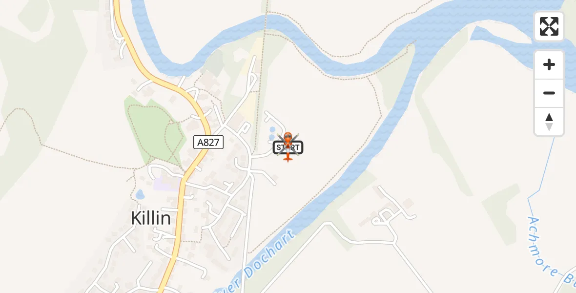 Flight route Coastguard Helicopter Killin - Killin, 24 May 2026, 14:52