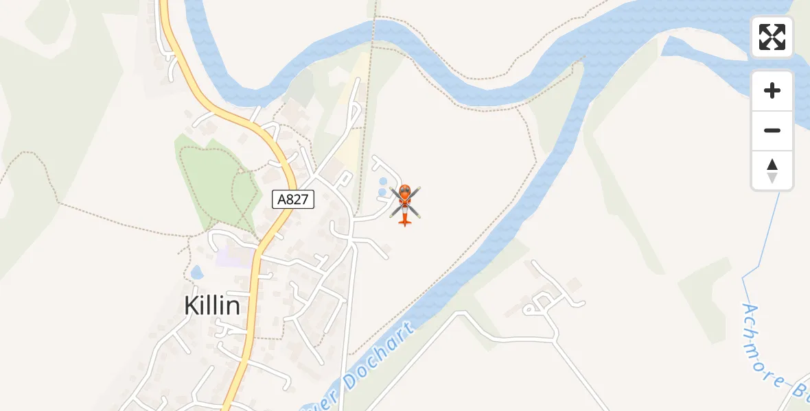 Flight route Coastguard Helicopter Killin - Killin, 24 May 2026, 14:56