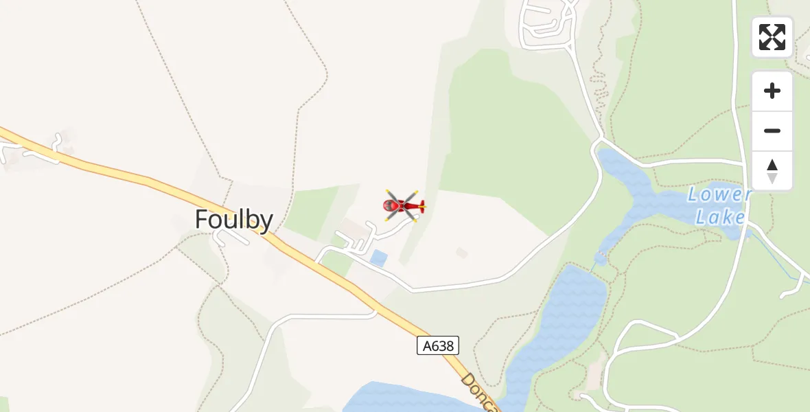 Flight route Air Ambulance Helicopter YAA Nostell Helicopter Port - YAA Nostell Helicopter Port, 24 May 2026, 16:16