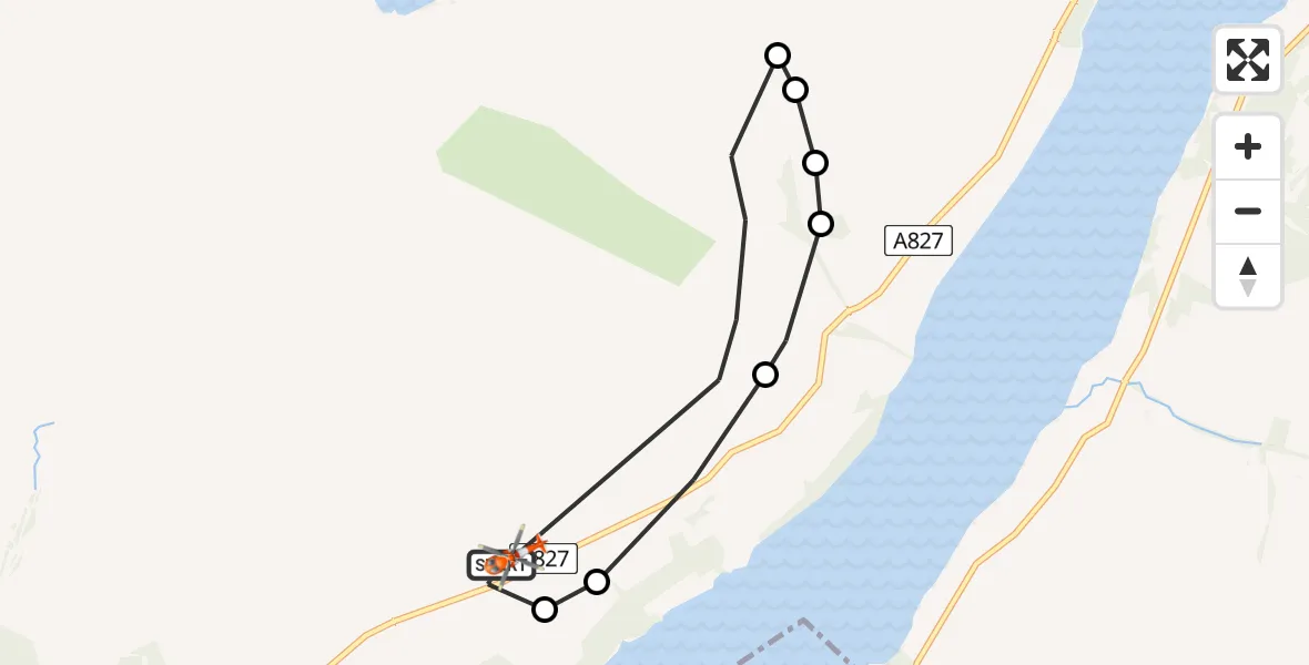 Flight route Coastguard Helicopter Lawers - Lawers, 24 May 2026, 16:32