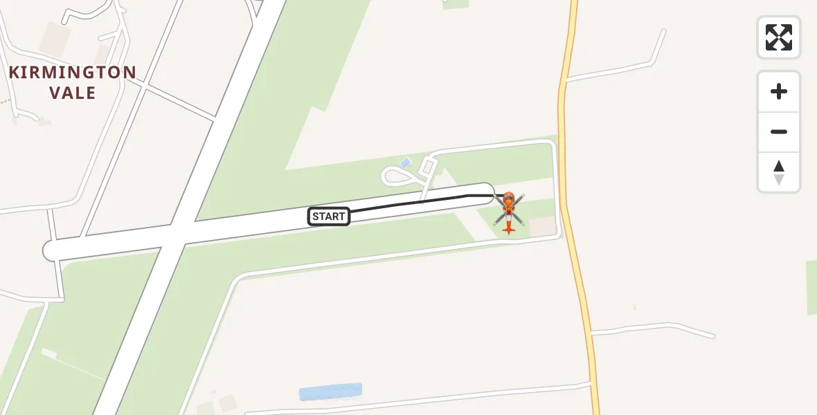 Flight route Coastguard Helicopter Humberside Airport - Humberside Airport, 25 May 2026, 02:24
