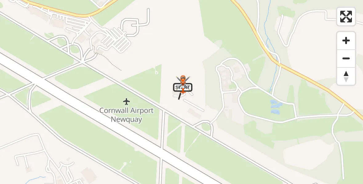 Flight route Coastguard Helicopter Cornwall Airport Newquay - Cornwall Airport Newquay, 25 May 2026, 06:34