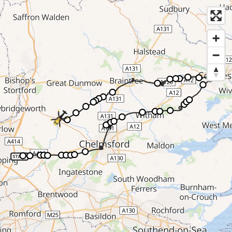 Police Helicopter to Leaden Roding, Chelmsford Road | 25 May 2026 11:54 ...