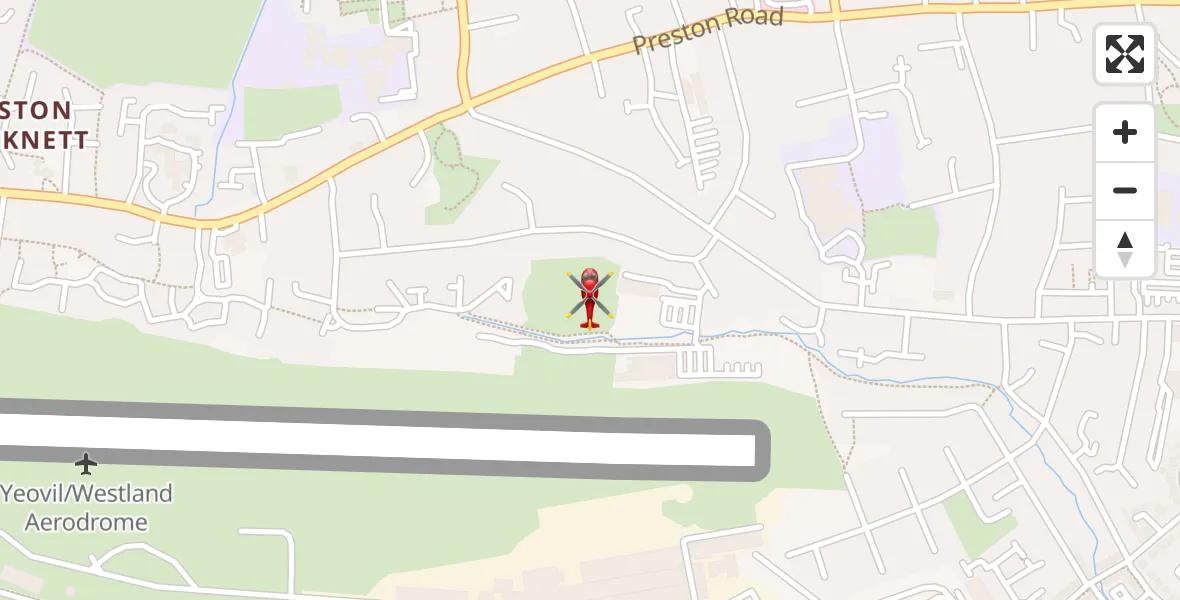 Flight route Air Ambulance Helicopter Yeovil/Westland Aerodrome - Yeovil/Westland Aerodrome, 25 May 2026, 13:52