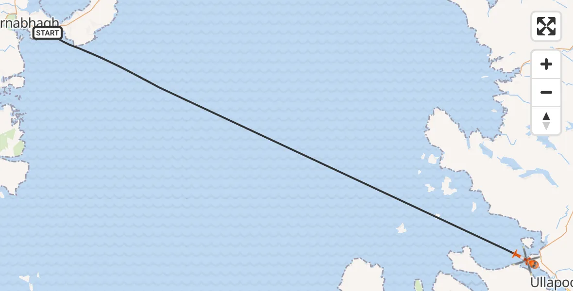 Flight route Coastguard Helicopter Inner Seas - Inner Seas, 25 May 2026, 14:10