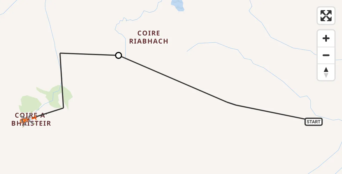 Flight route Coastguard Helicopter Coire nan Allt Geala - Coire a' Bhàisteir, 25 May 2026, 18:22