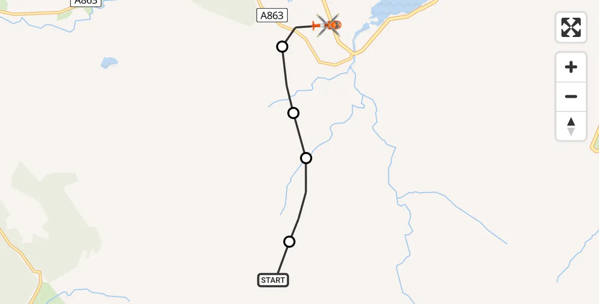 Flight route Coastguard Helicopter Coire a' Bhàisteir - Sligachan - Sligeachan, 25 May 2026, 18:28