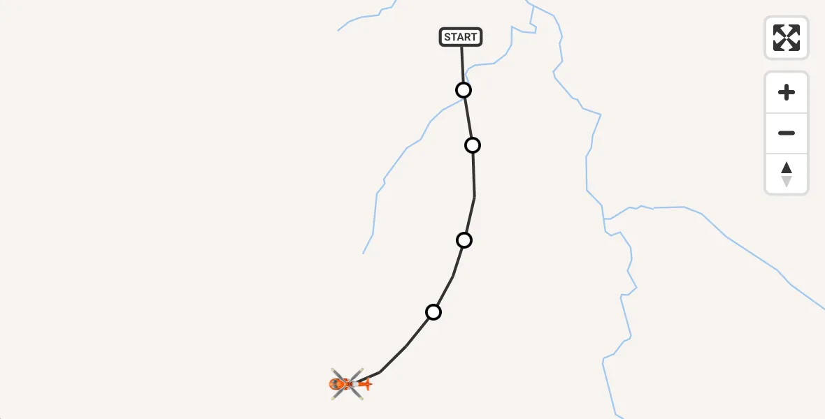 Flight route Coastguard Helicopter Nead na h-lolaire - Coire a' Bhàisteir, 25 May 2026, 19:05
