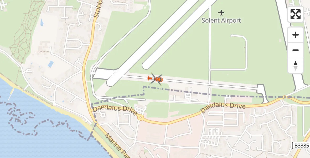 Flight route Coastguard Helicopter Solent Airport - Solent Airport, 26 May 2026, 10:52