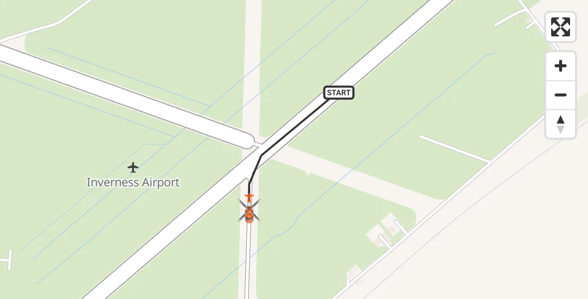 Flight route Coastguard Helicopter Inverness Airport - Inverness Airport, 26 May 2026, 10:58