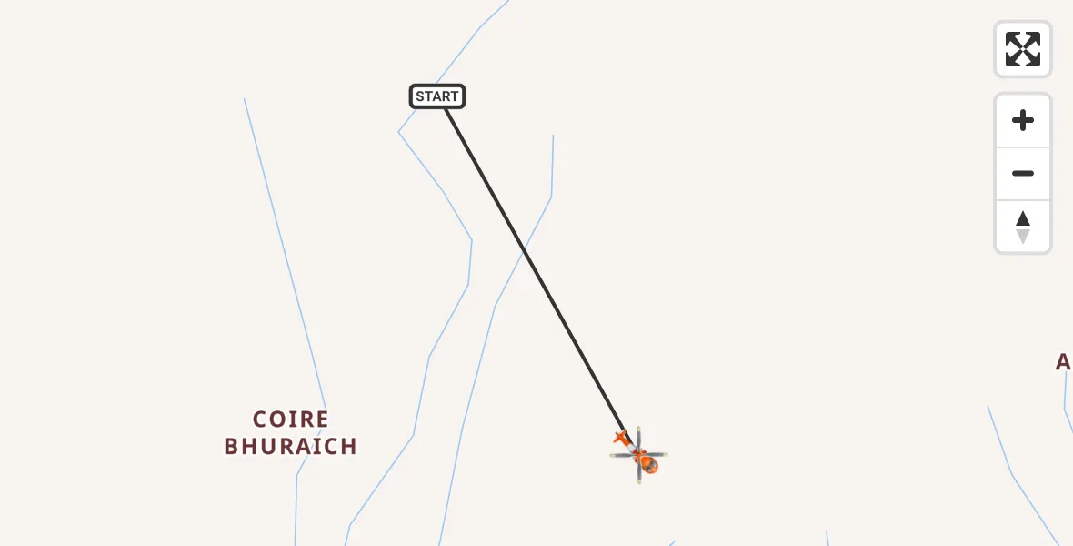 Flight route Coastguard Helicopter Coire Bhuraich - Coire Bhuraich, 26 May 2026, 14:59