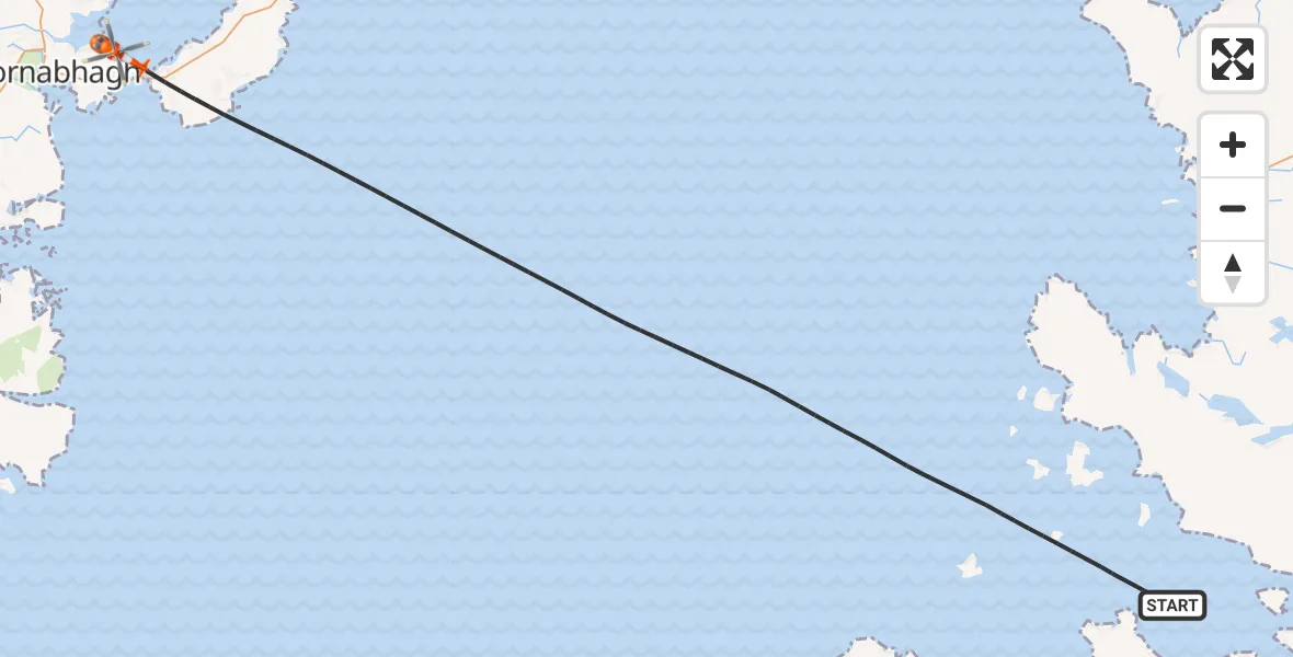 Flight route Coastguard Helicopter Inner Seas - Mealabost, 26 May 2026, 15:09