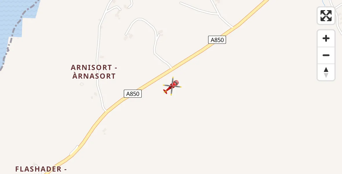 Flight route Air Ambulance Helicopter Bernisdale - Beàrnasdal - Bernisdale - Beàrnasdal, 26 May 2026, 17:27