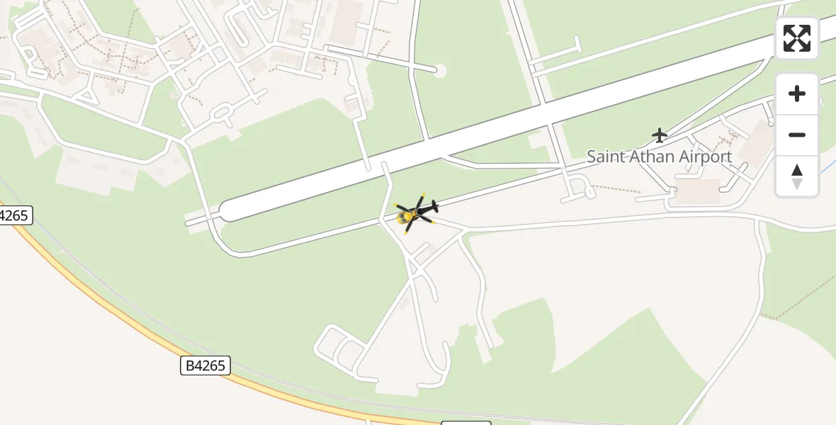Flight route Police Helicopter MOD St Athan - MOD St Athan, 26 May 2026, 19:51