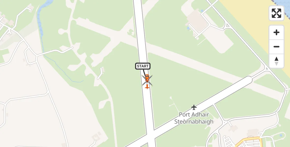 Flight route Coastguard Helicopter Stornoway Airport - Stornoway Airport, 26 May 2026, 21:11