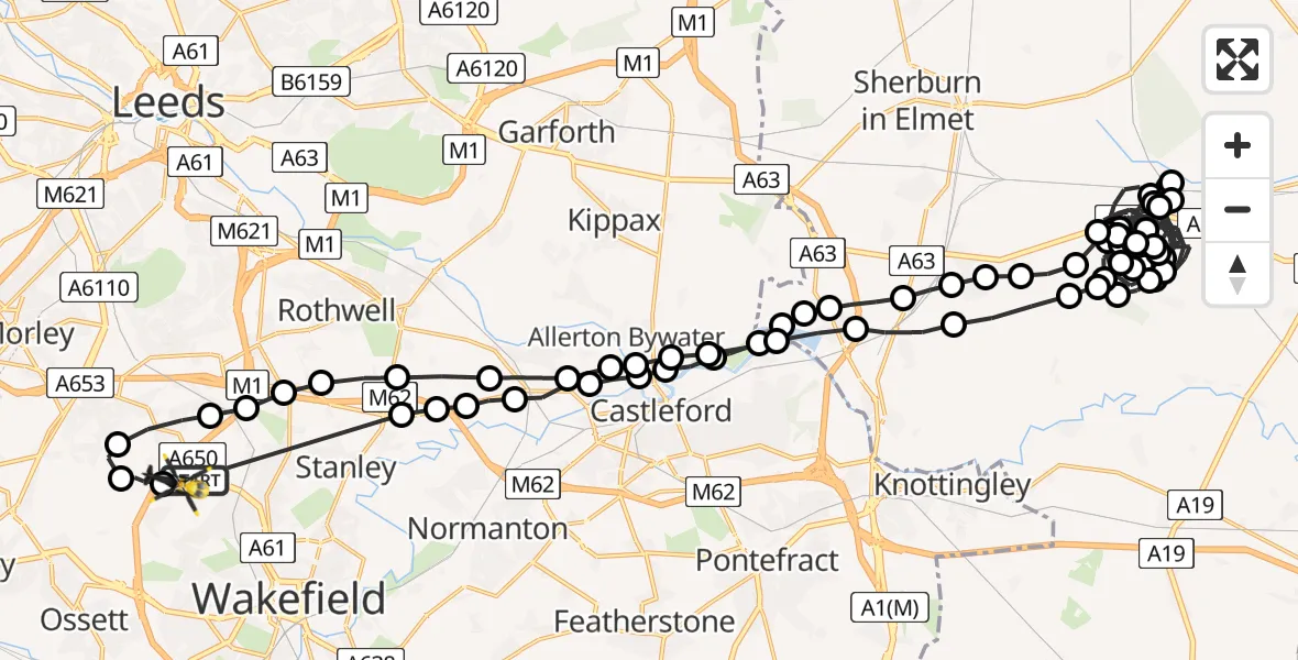 Flight route Police Helicopter Brandy Carr - Brandy Carr, 27 May 2026, 13:44