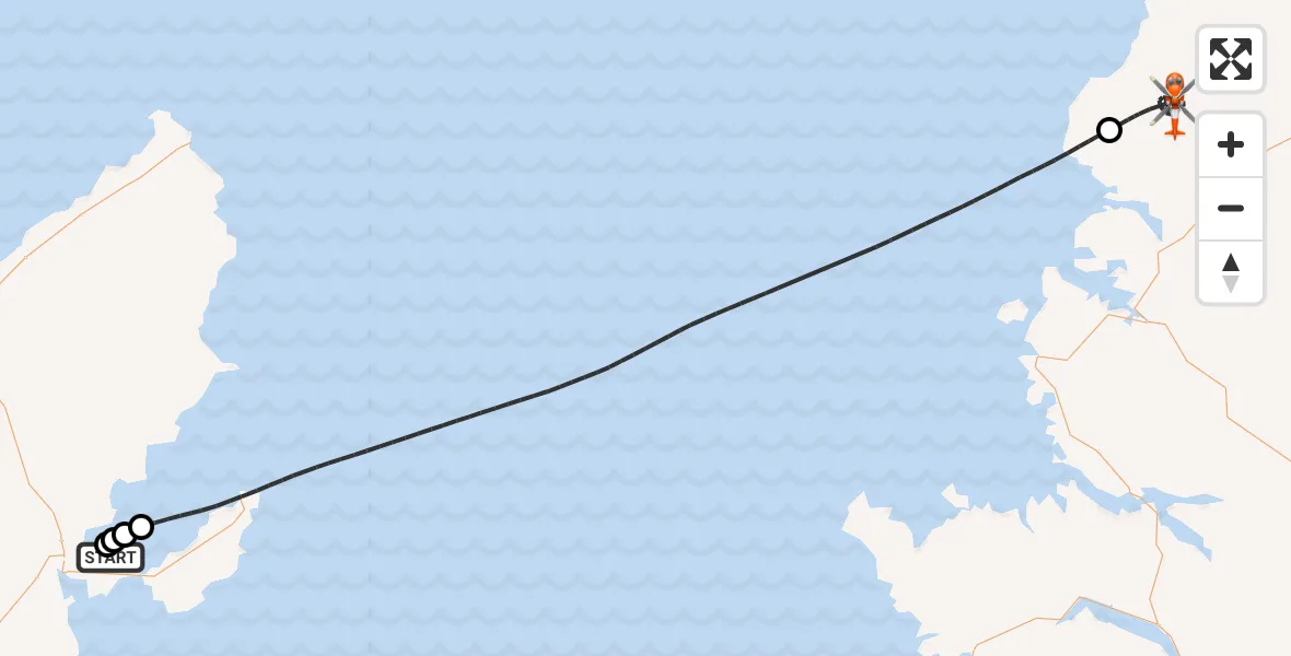 Flight route Coastguard Helicopter Stornoway Airport - Highland, 27 May 2026, 14:06