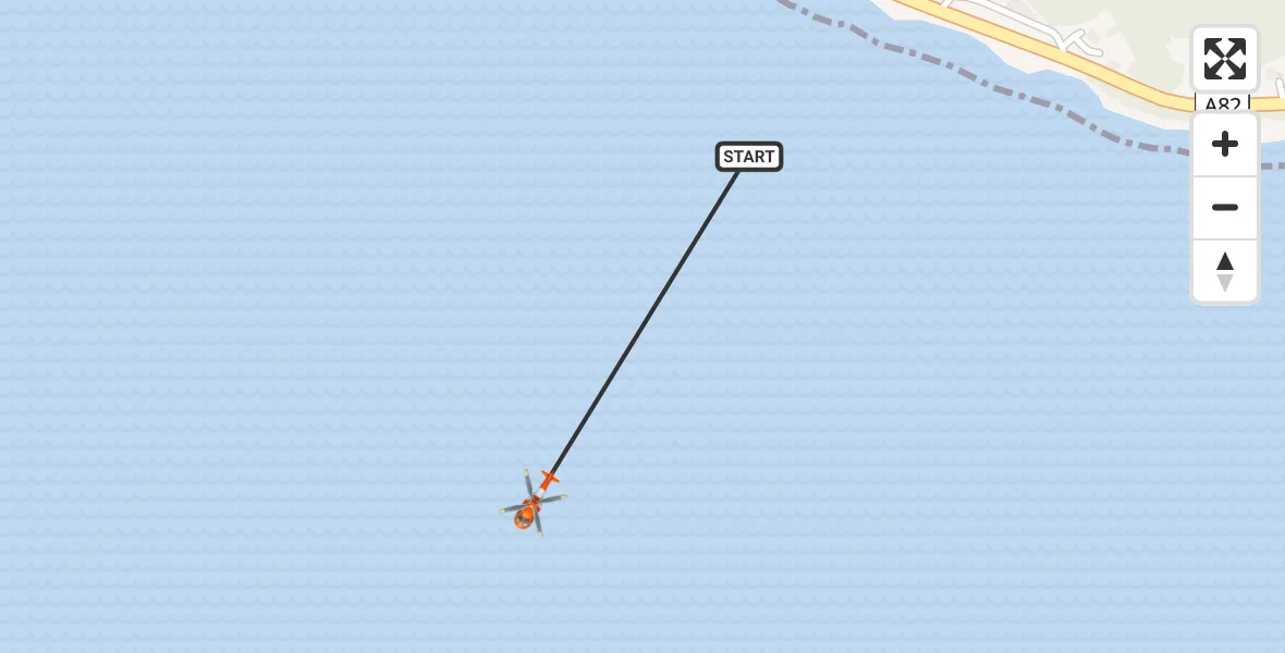 Flight route Coastguard Helicopter Onich - Onich, 27 May 2026, 15:01
