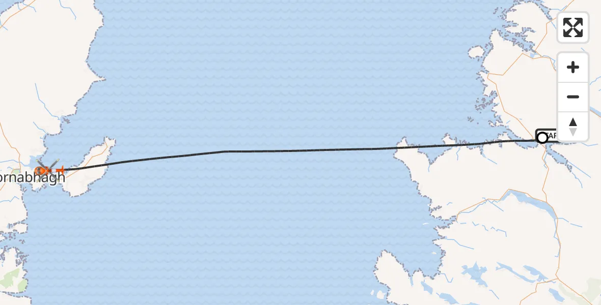 Flight route Coastguard Helicopter Highland - Mealabost, 27 May 2026, 15:50