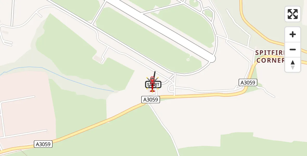 Flight route Air Ambulance Helicopter Cornwall Airport Newquay - Cornwall Airport Newquay, 28 May 2026, 10:57