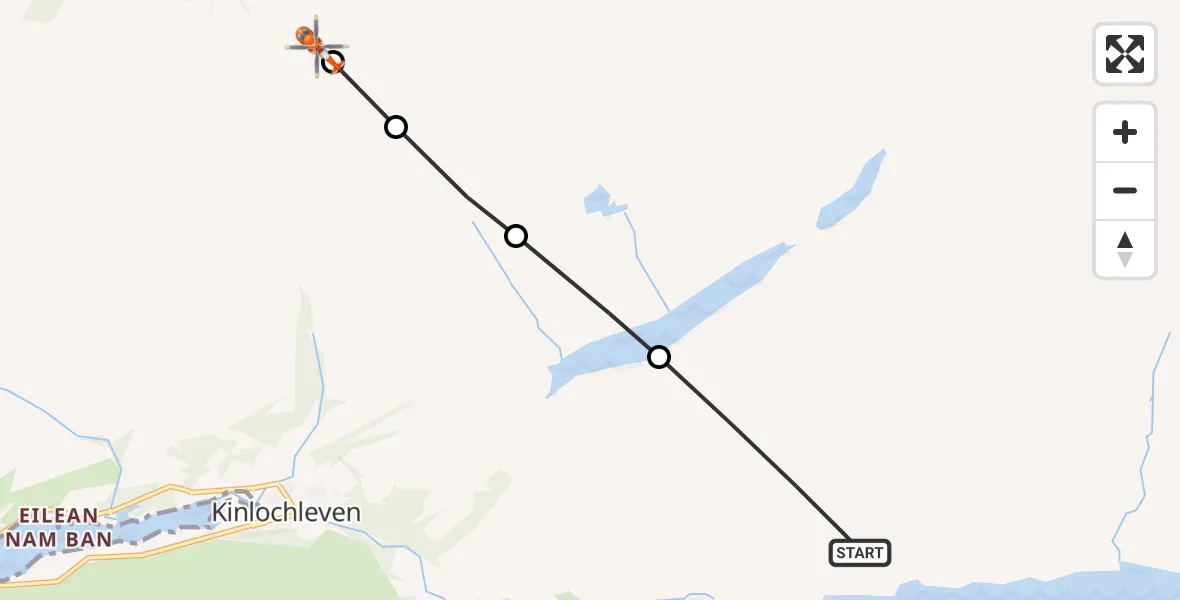 Flight route Coastguard Helicopter Highland - Coire Cath a' Charoruinn, 28 May 2026, 15:22