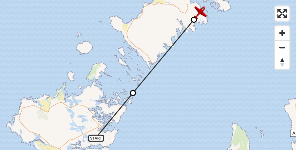 Flight route Air Ambulance Aircraft Loch nam Madadh - Inner Seas, 28 May 2026, 16:15