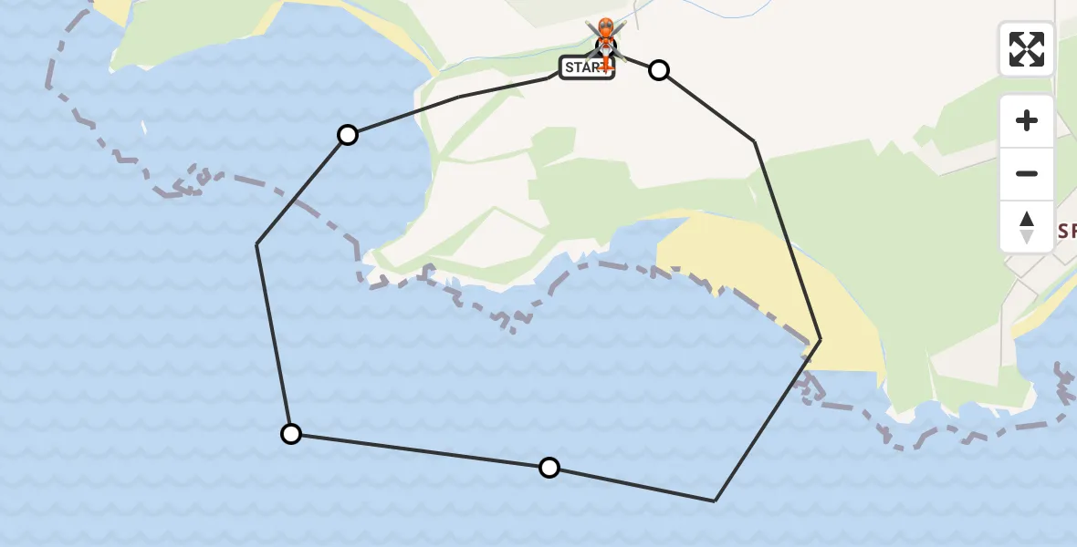 Flight route Coastguard Helicopter Colinsburgh - Fife, 28 May 2026, 19:31