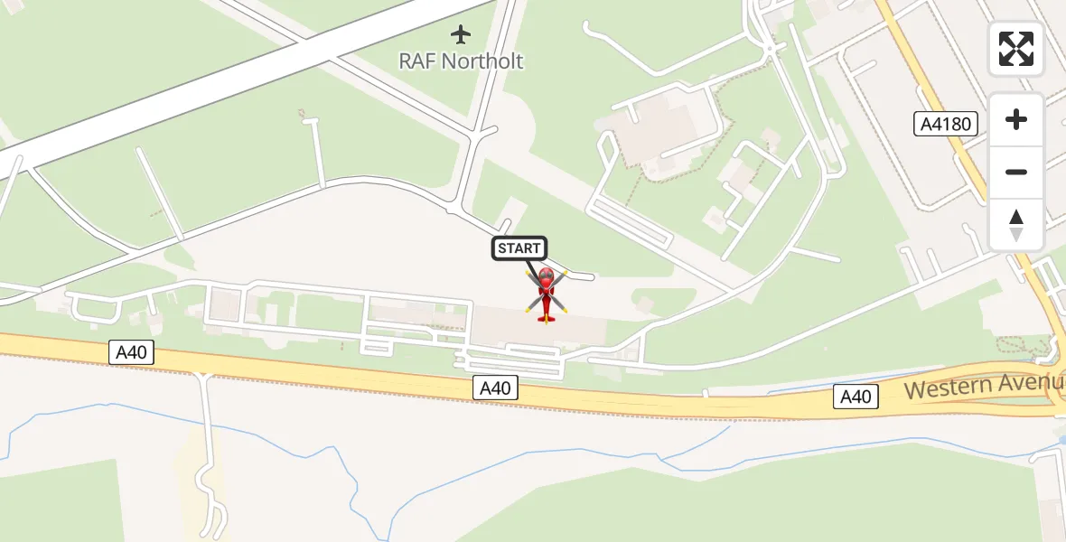 Flight route Air Ambulance Helicopter RAF Northolt - RAF Northolt, 28 May 2026, 20:44