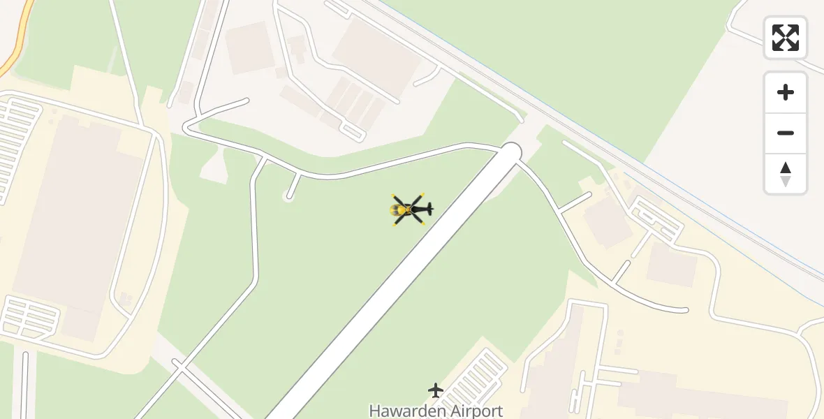 Flight route Police Helicopter Hawarden Airport - Hawarden Airport, 28 May 2026, 23:20