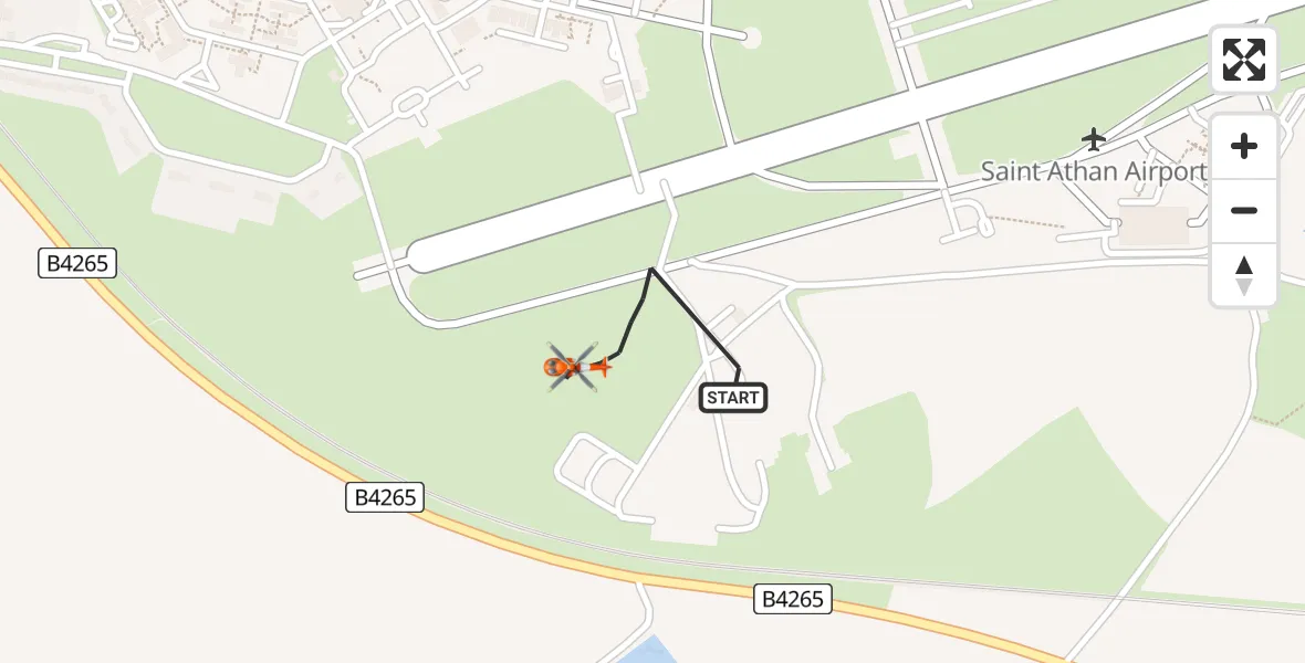 Flight route Coastguard Helicopter MOD St Athan - MOD St Athan, 29 May 2026, 11:12