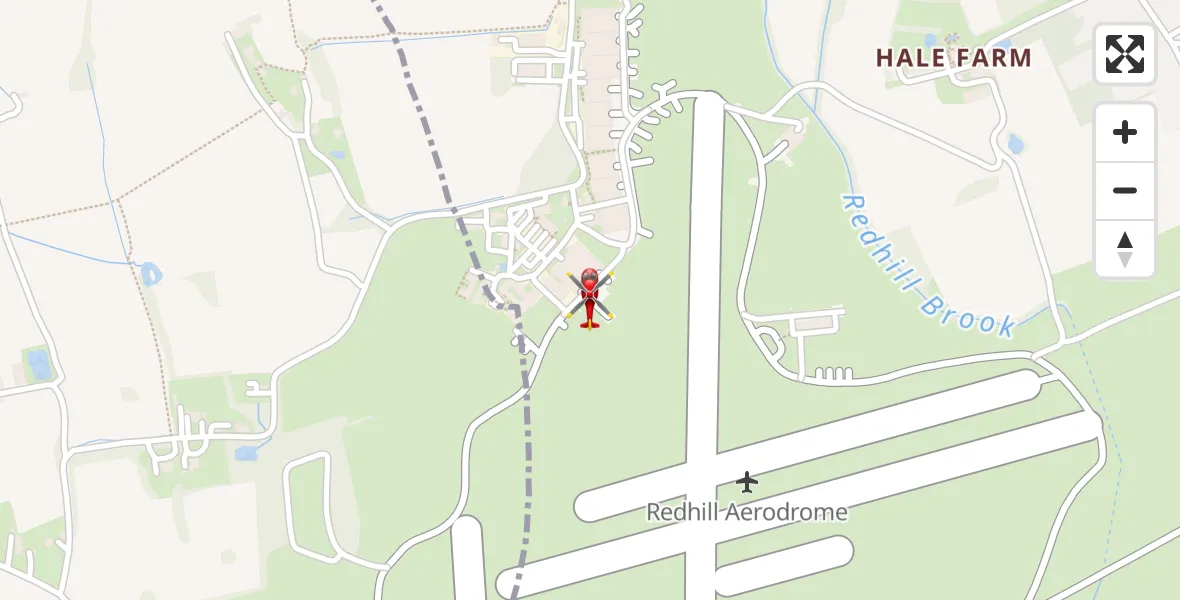 Flight route Air Ambulance Helicopter Redhill Aerodrome - Redhill Aerodrome, 29 May 2026, 12:20