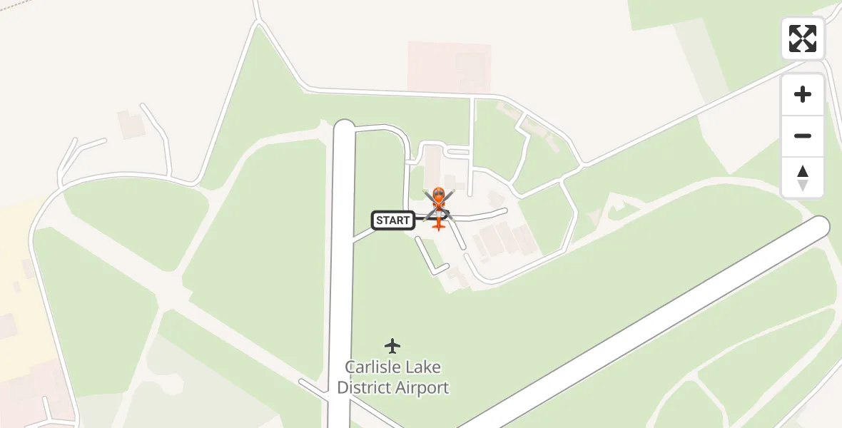 Flight route Coastguard Helicopter Carlisle Lake District Airport - Carlisle Lake District Airport, 29 May 2026, 15:25
