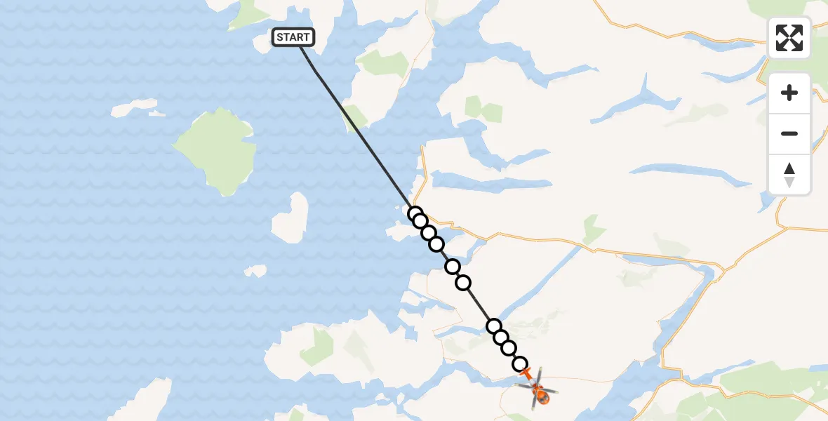 Flight route Coastguard Helicopter Inner Seas - Strontian, 29 May 2026, 15:48