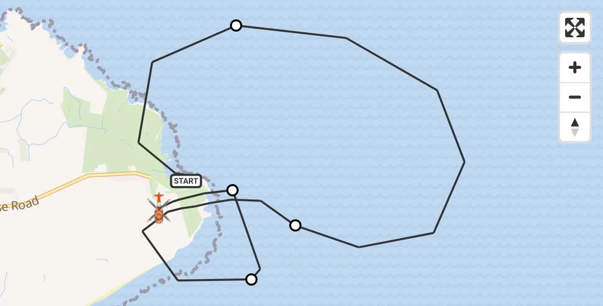 Flight route Coastguard Helicopter Flamborough - Flamborough, 29 May 2026, 16:01